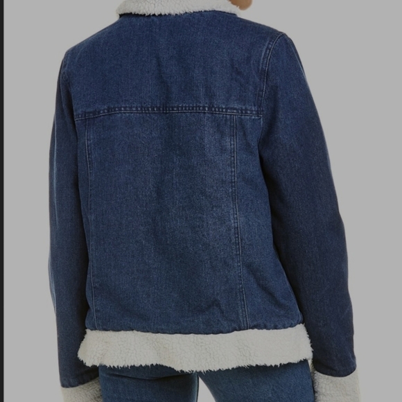 Urban Republic Oversized Sherpa-Lined Denim Jacket - Picture 11 of 11
